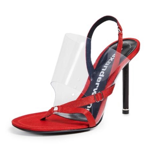 ✨Most sexy✨ALEXANDER WANG RED KAIA HEELED SANDALS - Picture 6 of 16